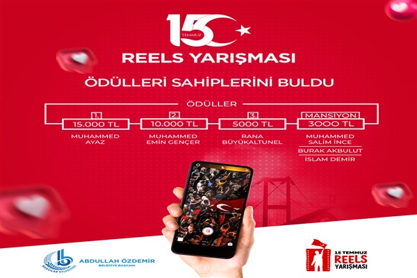 15 Temmuz Reels yarışmasının ödülleri sahiplerini buldu