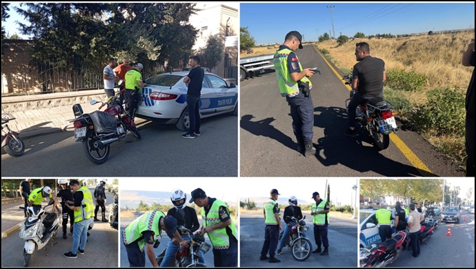 Trafikte Motosikletlerde Kask Denetimi
