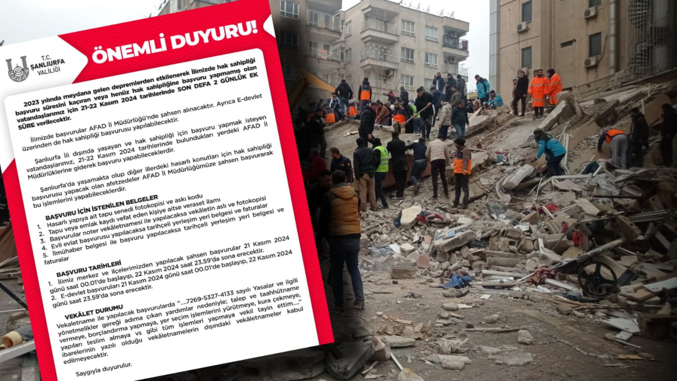 Depremzede Vatandaşlara Son Hak Sahipliği Başvuru Fırsatı!