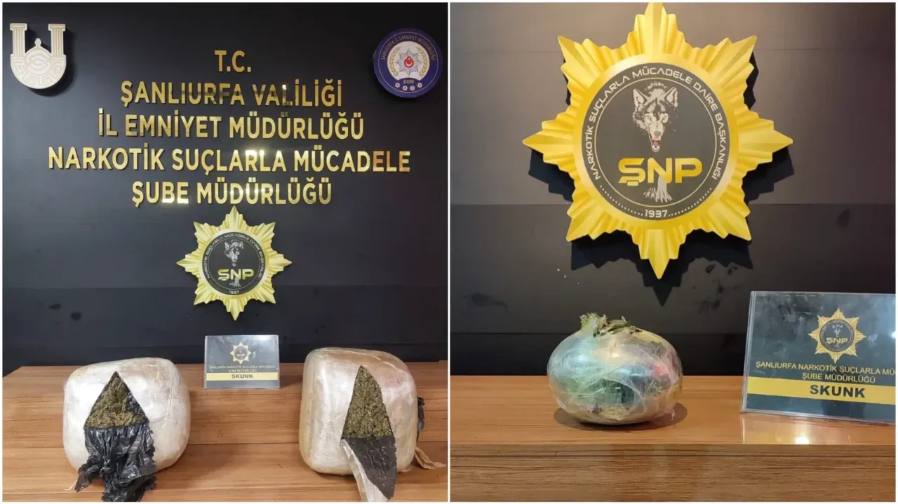 Şanlıurfa’da 23 Kilo 800 Gram Skunk Ele Geçirildi