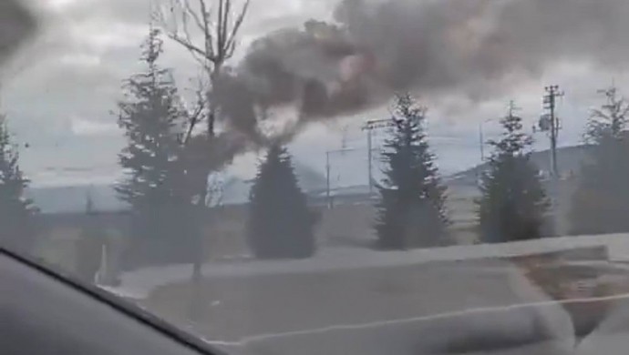 Isparta'da askeri helikopter düştü