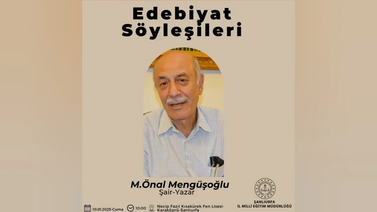 Şair ve Yazar M. Önal Mengüşoğlu Şanlıurfa’da Edebiyatseverlerle Buluşuyor