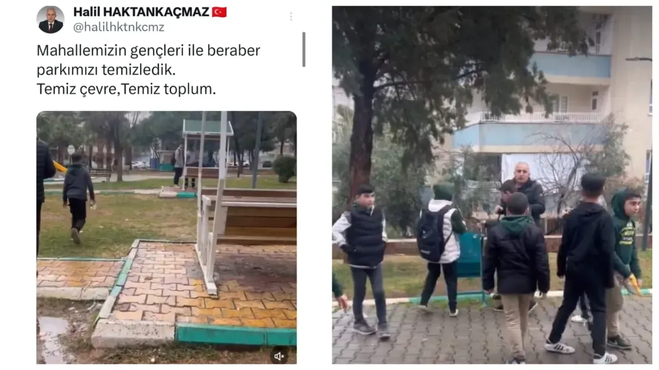 Haliliye’de Örnek Davranış: Mahalle Muhtarı ve Gençleri Parkları Temizledi