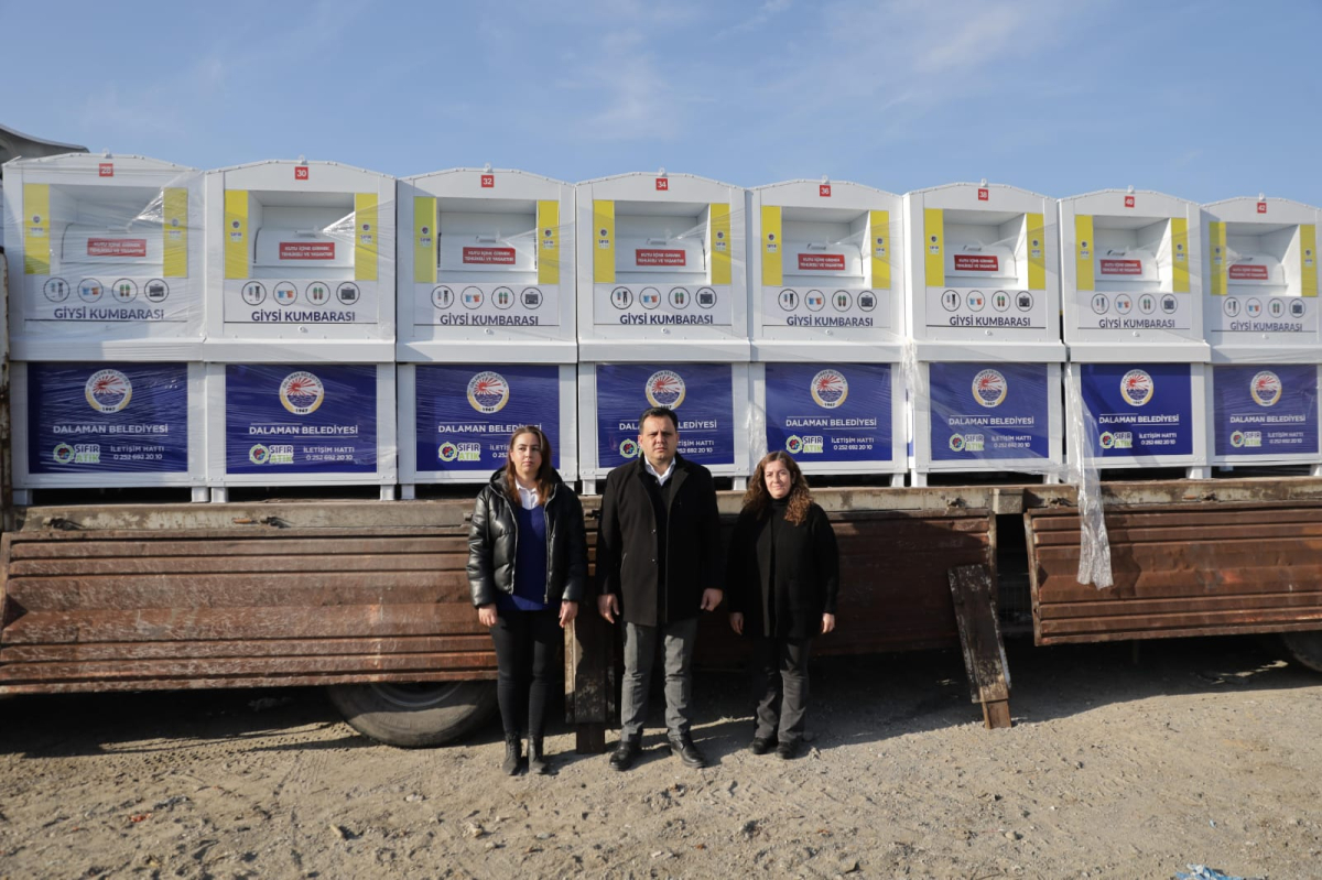 Dalaman Belediyesi, ilçe geneline Atık Giysi Tekstil Kumbarası koydu