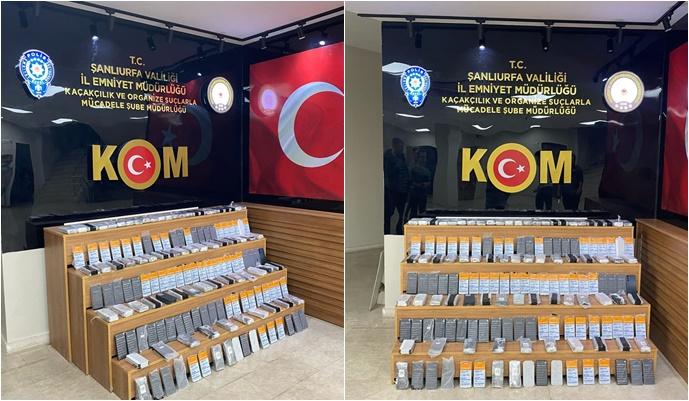 Şanlıurfa’da Kaçak Cep Telefonu Operasyonu