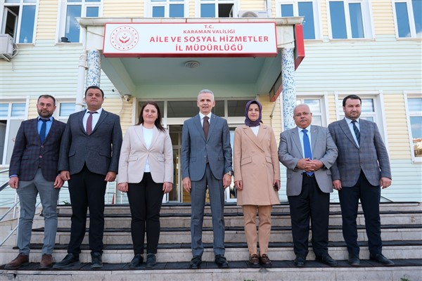 Karaman Valisi Çiçekli, Aile ve Sosyal Hizmetler İl Müdürlüğünü ziyaret etti