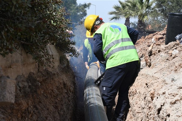 BASKİ, Cunda Adası’nda içme suyu hattı için çalışmalara başladı
