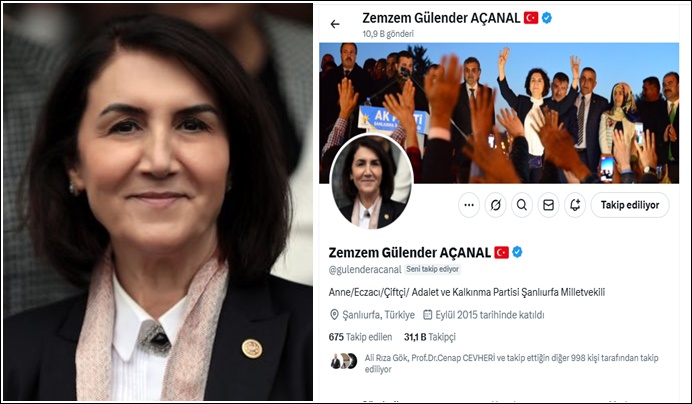 Zemzem Gülender Açanal hala Şanlıurfa milletvekili olarak görülüyor