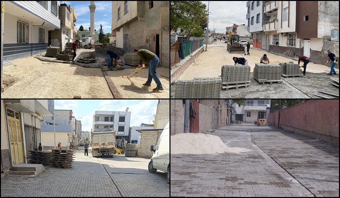 Suruç Belediyesi’nden Sarayaltı Mahallesi'nde Yoğun Parke Atağı