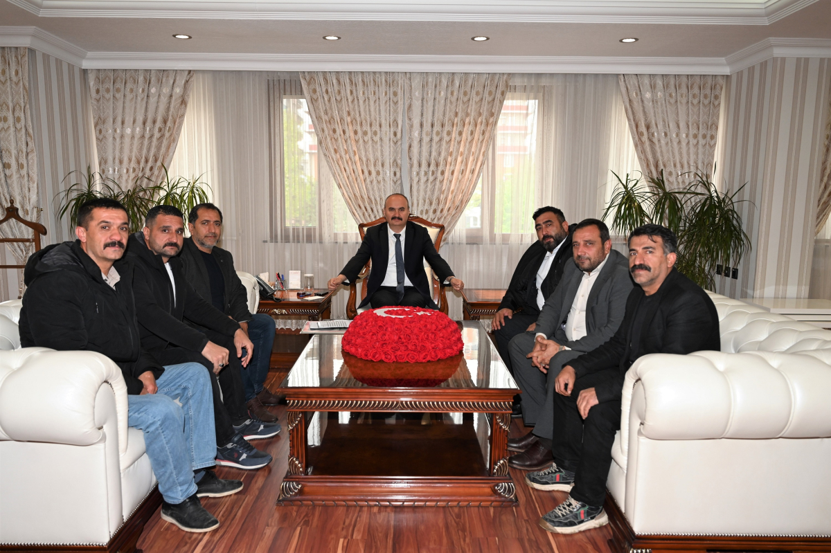 Batman Valisi Canalp,Batman Mermerciler Kooperatif Başkanı Nebioğlu'nu kabul etti