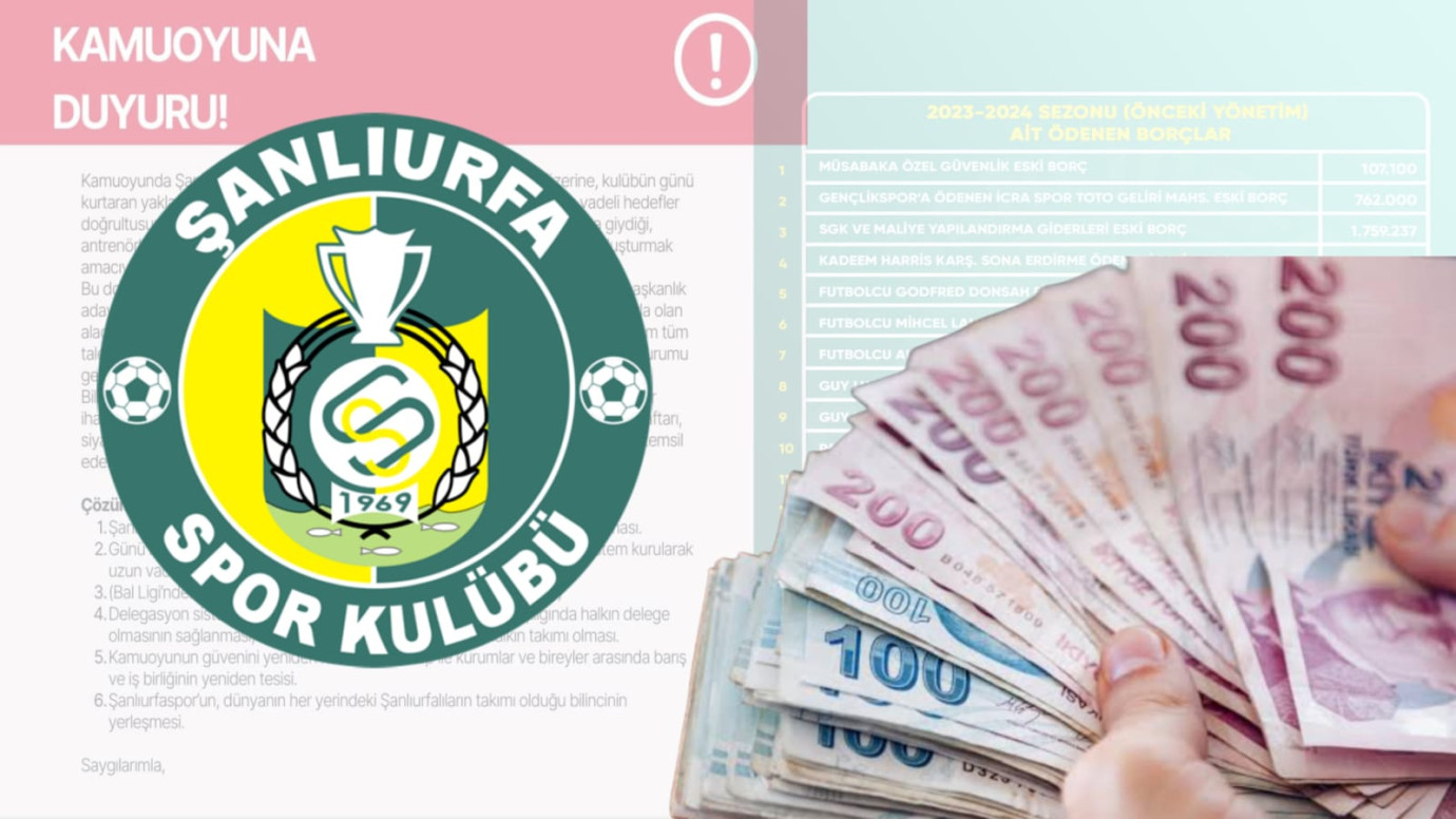 Şanlıurfaspor Kulübü Borcunu Açıkladı