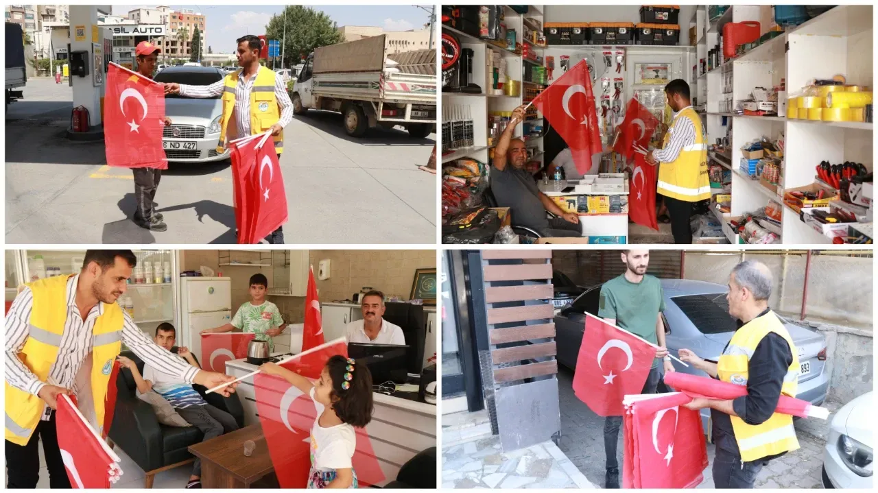 Haliliye Belediyesi İlçeyi Bayraklarla Donatıyor-(VİDEO)