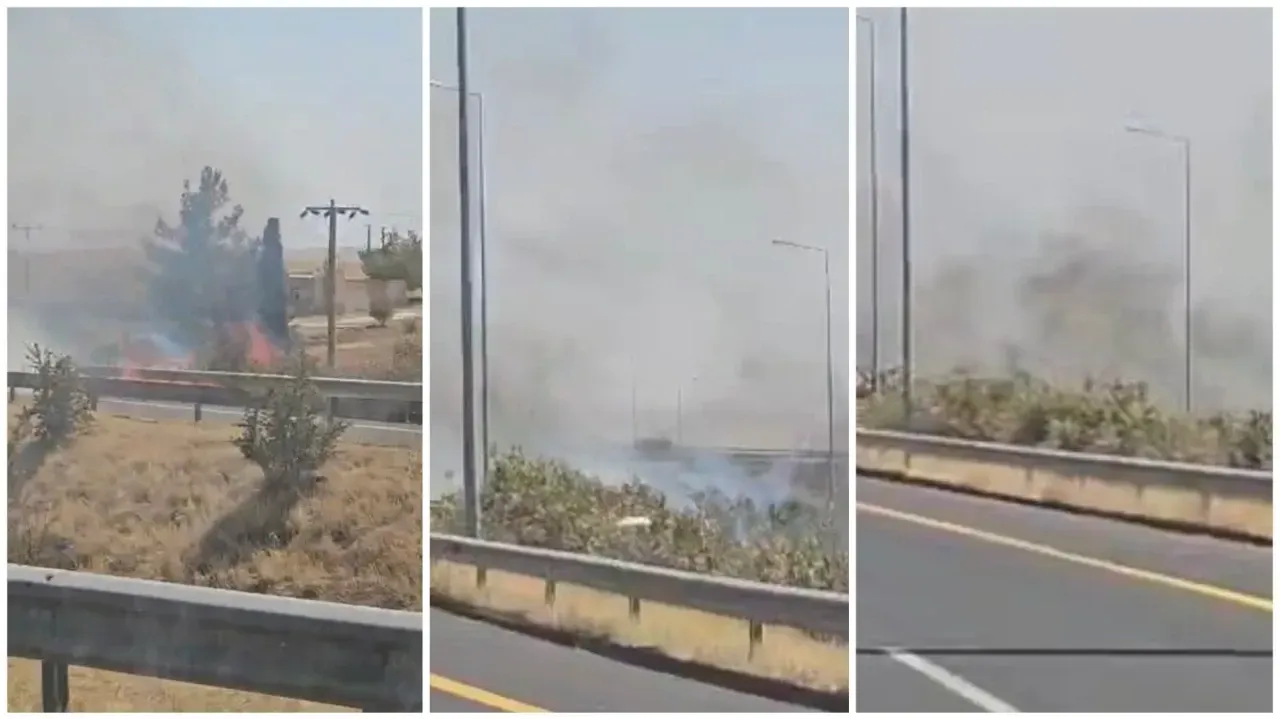 Şanlıurfa OSB Kavşağında Korkutan Yangın