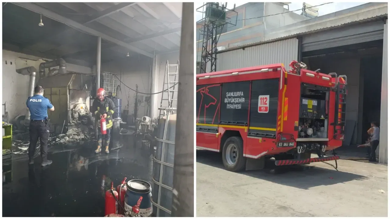 Şanlıurfa'da Eldiven Fabrikasında Yangın: İtfaiye Ekipleri Müdahale Etti-(VİDEO)