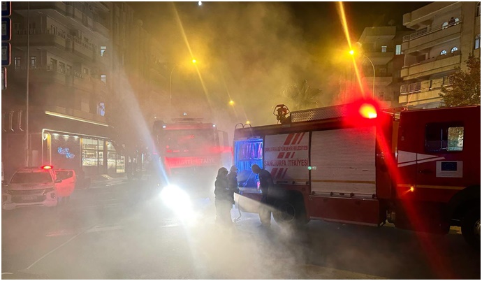 Haliliye’de İş Yerinde Yangın Kısa Sürede Söndürüldü-(VİDEO)