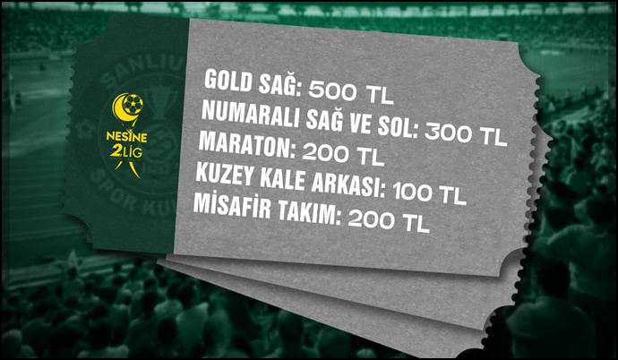 Şanlıurfaspor’da Bilet Fiyatları Açıklandı