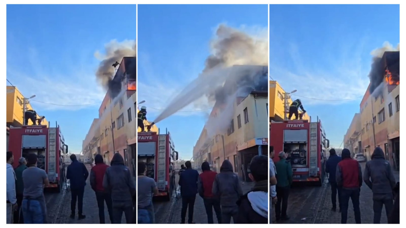 Şanlıurfa'da Halı Yıkama Atölyesinde Yangın