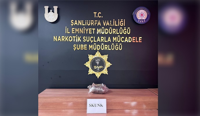 Şanlıurfa 'da 2 kilo 150 gram Skunk Maddesi Ele Geçirildi