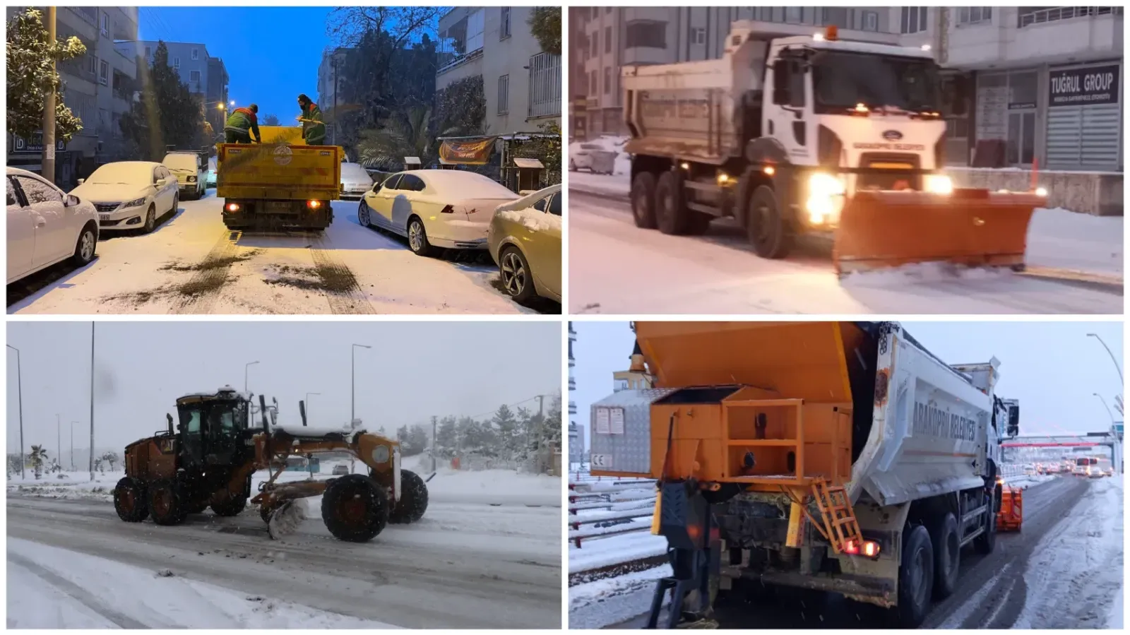 Karaköprü’de Karla Mücadele Aralıksız Sürüyor