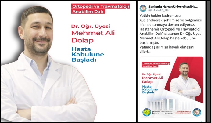 Dr. Öğr. Üyesi Mehmet Ali Dolap Hasta Kabulüne Başladı