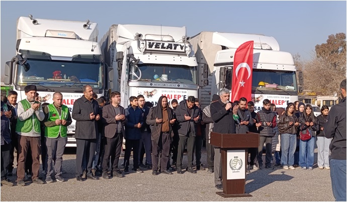 Şanlıurfa’dan Halep’e 3 Tır İnsani Yardım Yola Çıktı