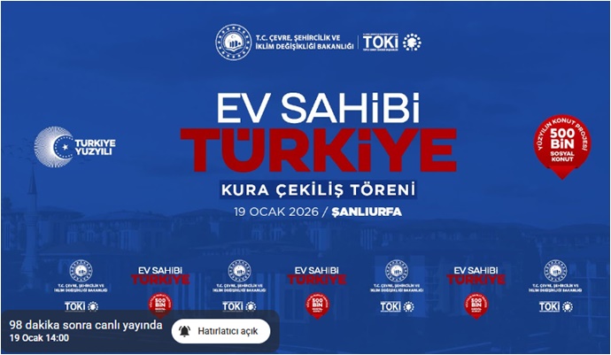 TOKİ Şanlıurfa Kura Çekimi Canlı İzle-(VİDEO)