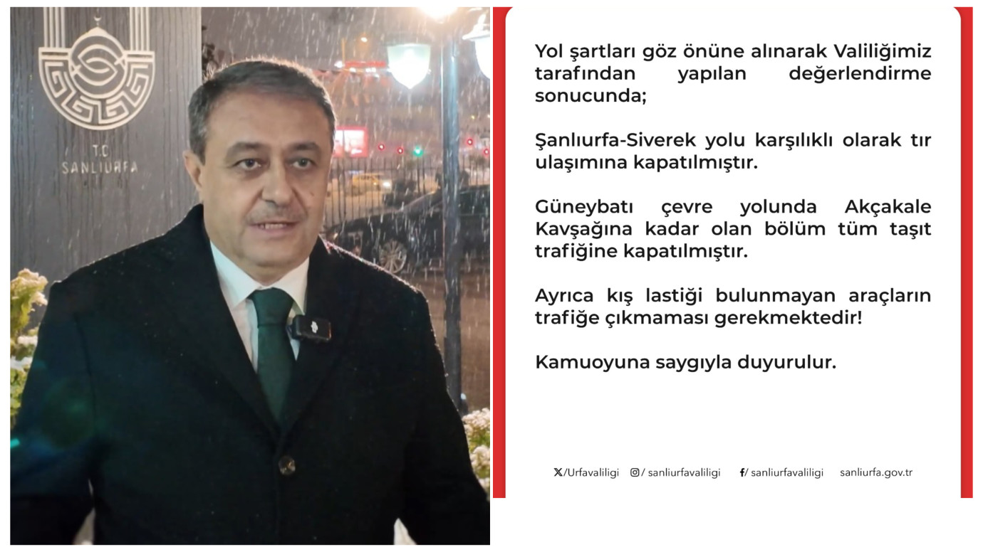 Valilikten Uyarı: Şanlıurfa’da Tır ve Araç Trafiğine Kısıtlama