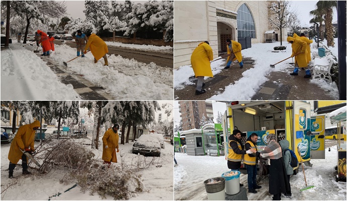 Haliliye Belediyesi Karla Mücadeleyi Dört Koldan Sürdürüyor-(VİDEO)