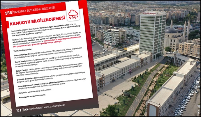 Şanlıurfa’da İstinat Duvarı Çöktü: 15 Kişi Güvenli Şekilde Tahliye Edildi