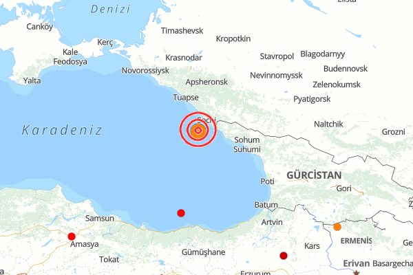 Karadeniz'de deprem