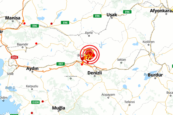 Denizli'de 4.2 büyüklüğünde deprem