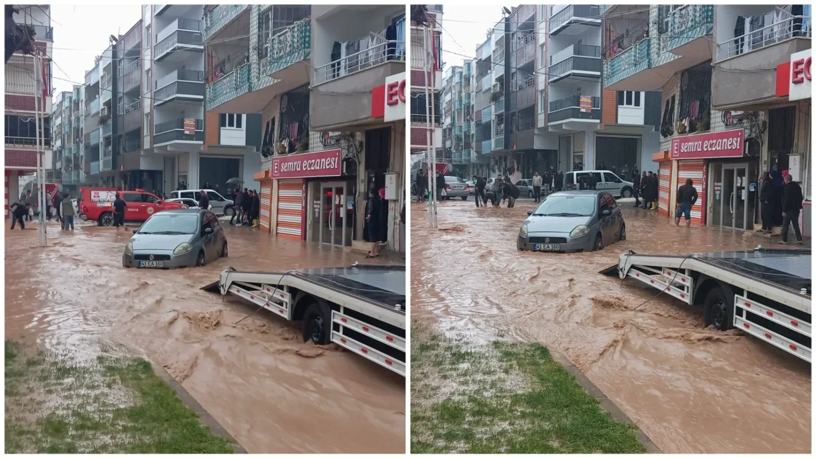 Şanlıurfa’da Şiddetli Yağış İşyerlerini Su Bastı