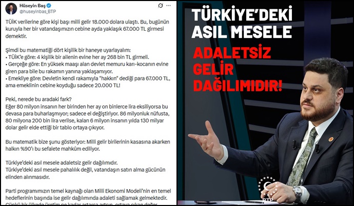 Hüseyin Baş'tan TÜİK'e 