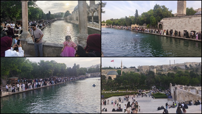 Şanlıurfa Bayram Tatilinde Turist Akınına Uğradı: Balıklıgöl’de İnsan Seli Oluştu