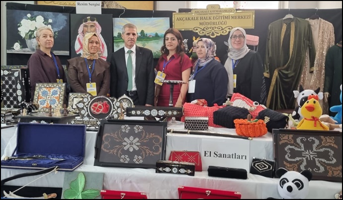 Akçakale’de Halk Eğitim Kursları Yıl Sonu Sergisi Büyük Beğeni Topladı
