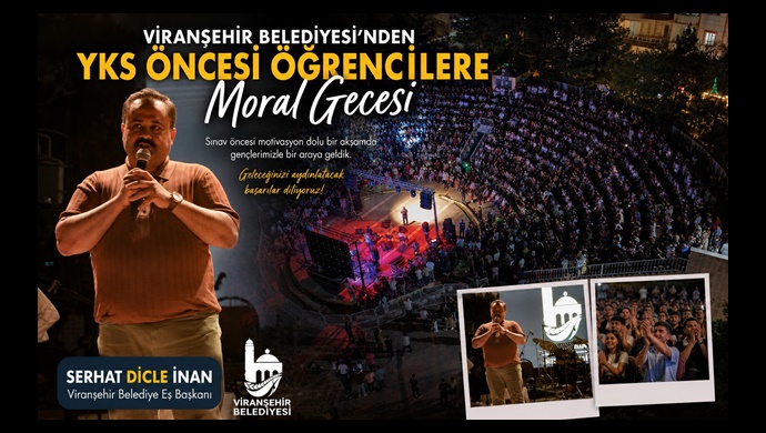 Viranşehir Belediyesi’nden YKS Öncesi Öğrencilere Moral Gecesi