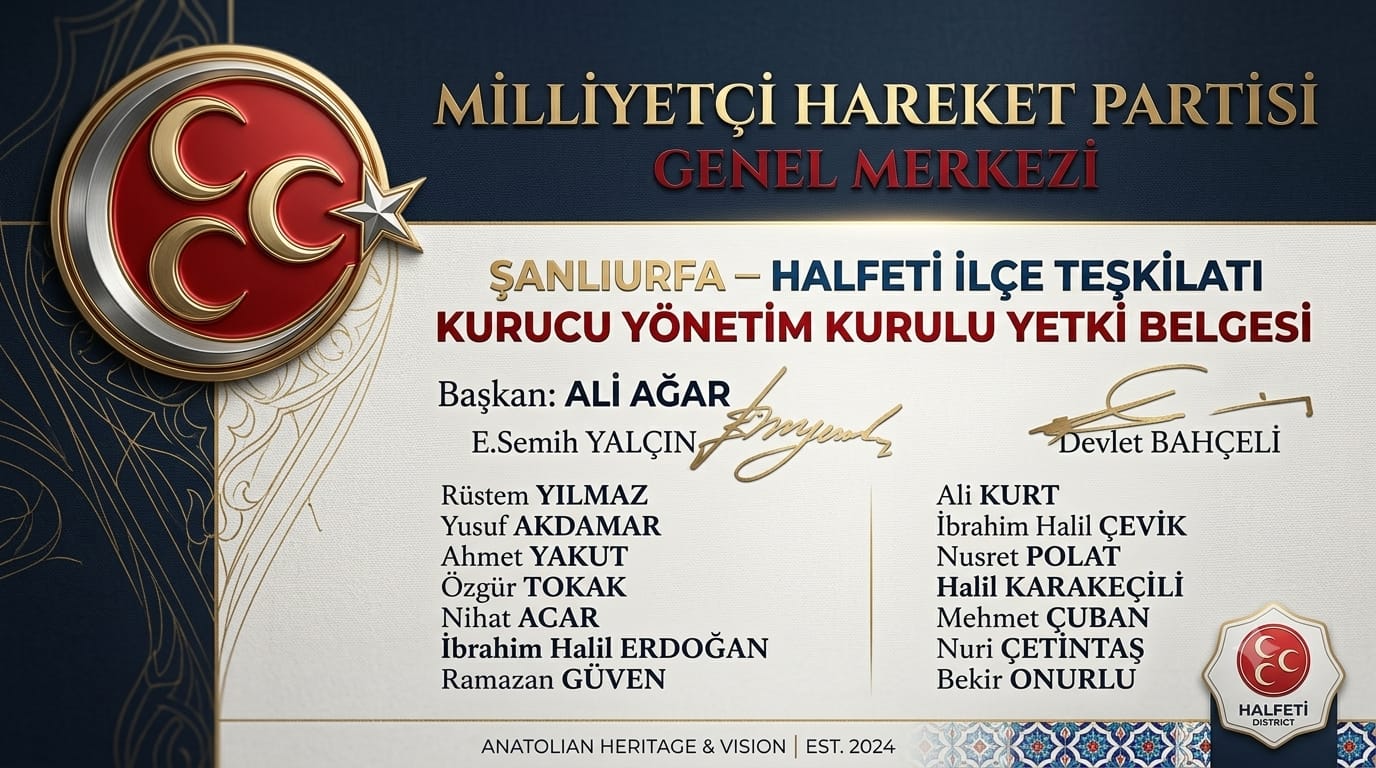 MHP Halfeti İlçe Kurucu Yönetimi Belirlendi