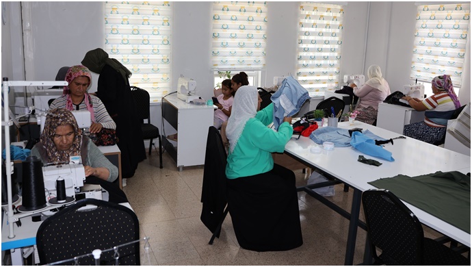 Kısas Kültür Merkezi kadınların üretim ve eğitim merkezi oldu