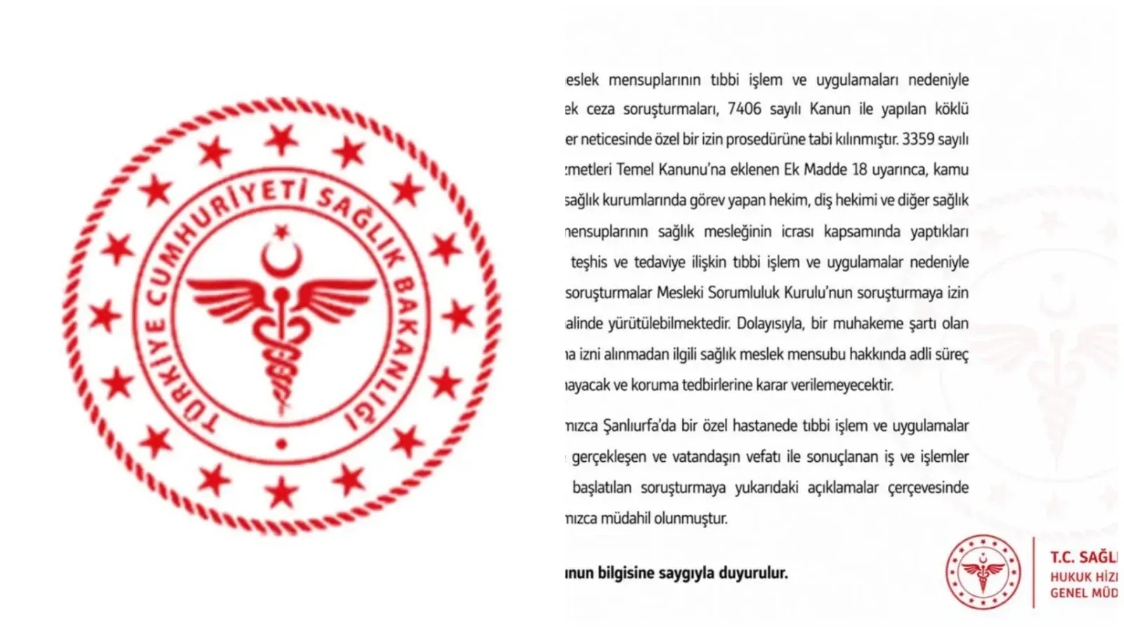 Sağlık Bakanlığı'ndan Özel Lotus Hastanesi Açıklaması: Soruşturmaya Müdahil Olundu