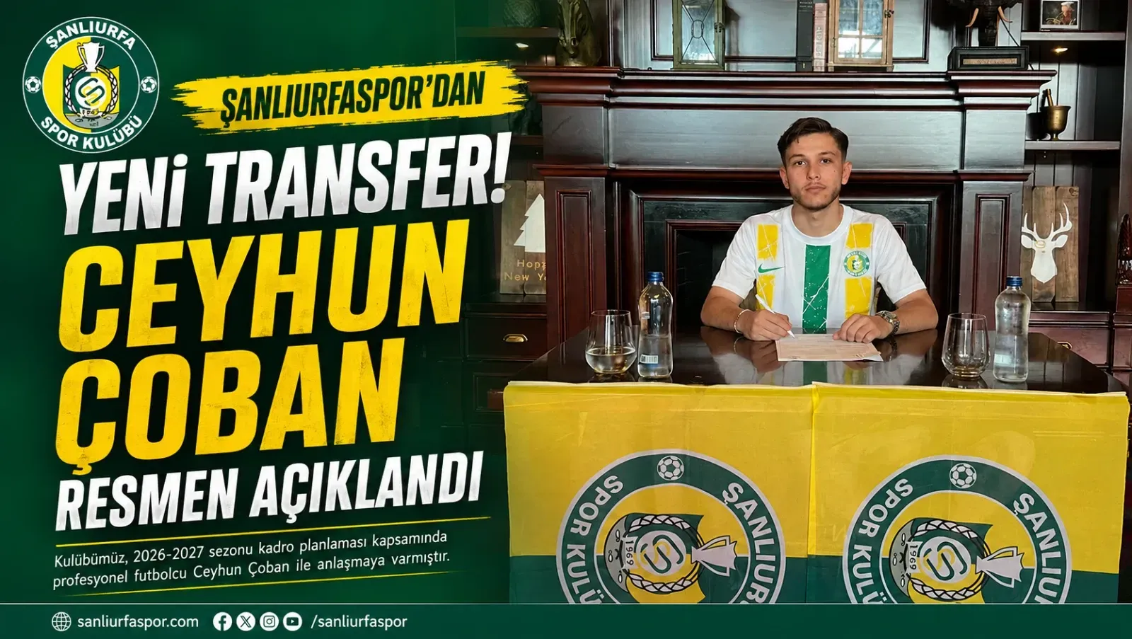 Şanlıurfaspor'dan Yeni Transfer! Ceyhun Çoban Resmen Açıklandı