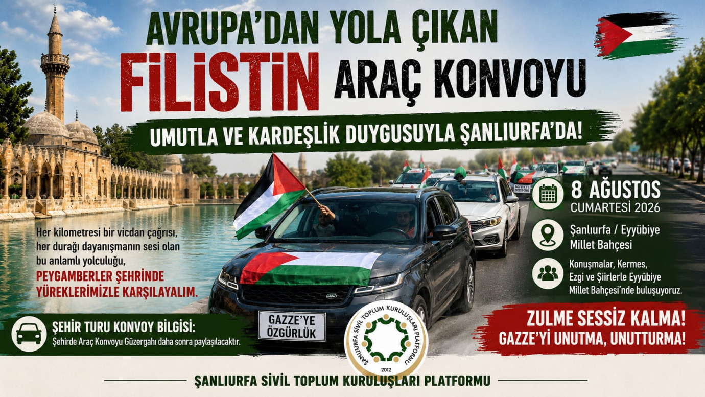 Avrupa'dan Filistin İçin Yola Çıkan Araç Konvoyu Şanlıurfa'da Karşılanacak