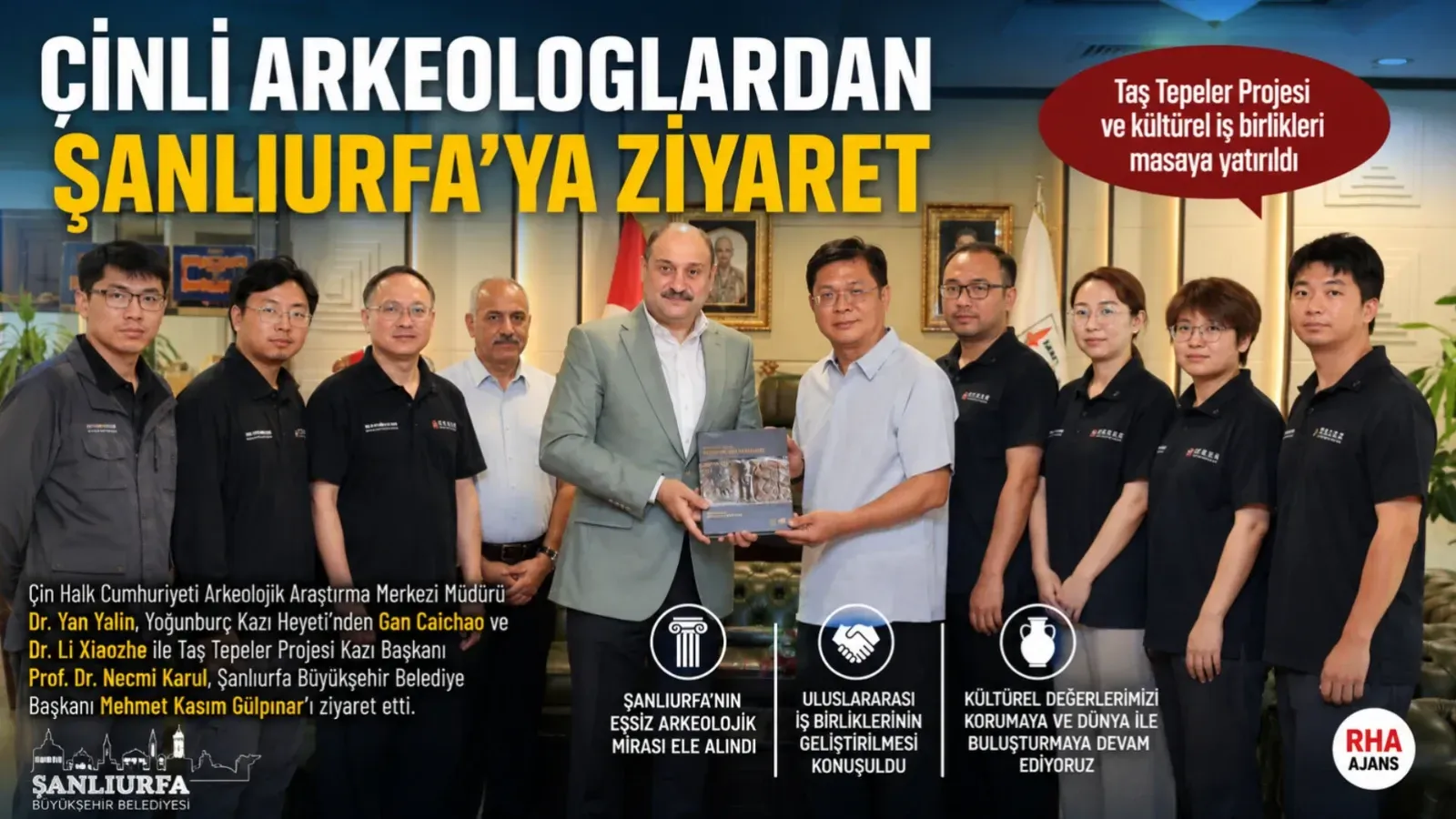 Çinli Arkeologlardan Şanlıurfa'ya Ziyaret! Taş Tepeler İçin Uluslararası İş Birliği Mesajı