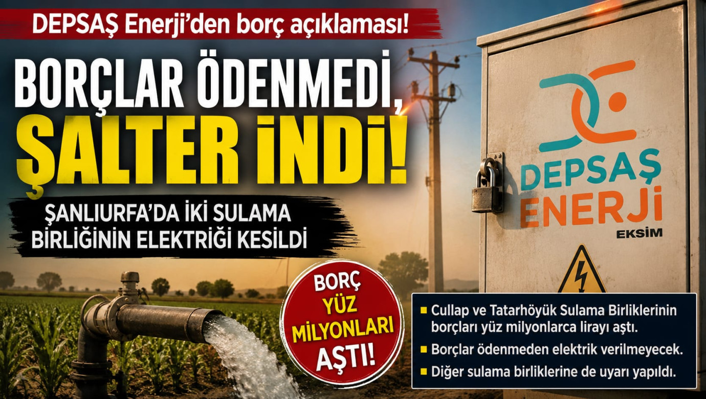 Borçlar Ödenmedi, Şalter İndi! Şanlıurfa'da İki Sulama Birliğinin Elektriği Kesildi