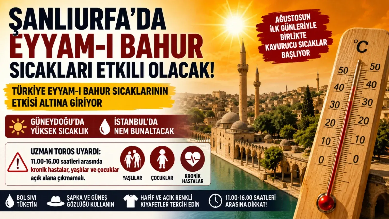 Şanlıurfa'da Eyyam-ı Bahur Alarmı! Kavurucu Sıcaklar Başlıyor, Uzmanlardan Kritik Uyarı
