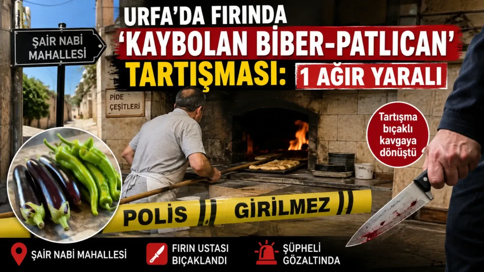 Urfa'da Fırında 'Kaybolan Biber-Patlıcan' Tartışması: 1 Ağır Yaralı l
