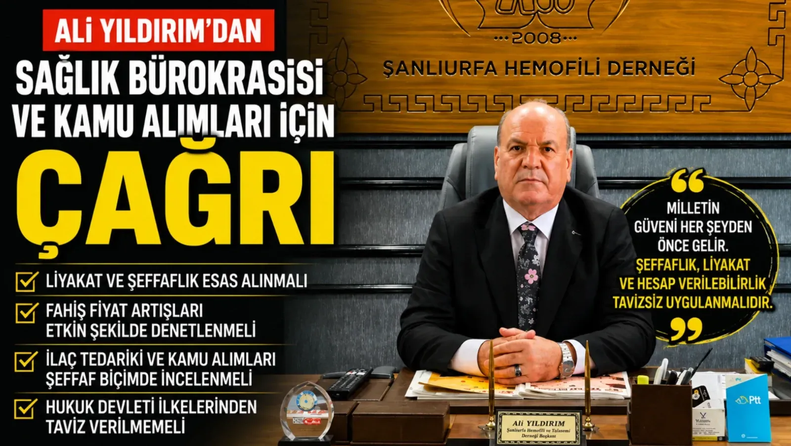 Ali Yıldırım'dan Sağlık Bürokrasisi ve Kamu Alımları İçin Çağrı