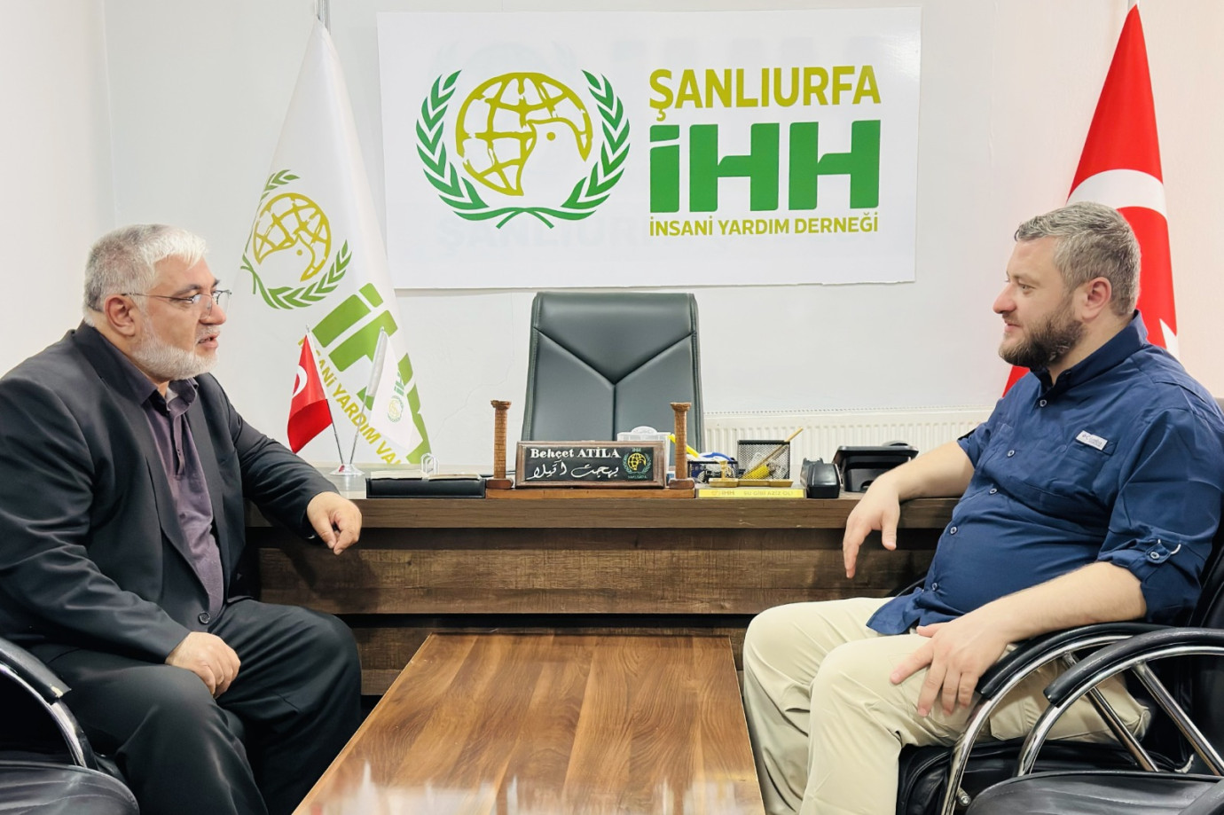 Suriye Haseke Vali Yardımcısı Ahmed El-Hilali, Şanlıurfa İHH'yı ziyaret etti