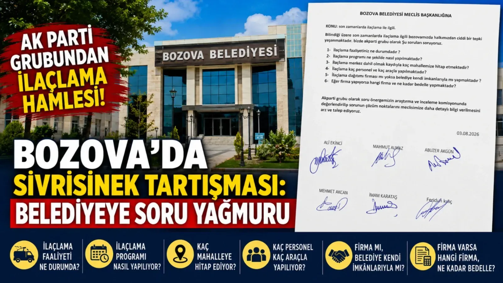 Bozova'da Sivrisinek Tartışması: Belediyeye Soru Yağmuru