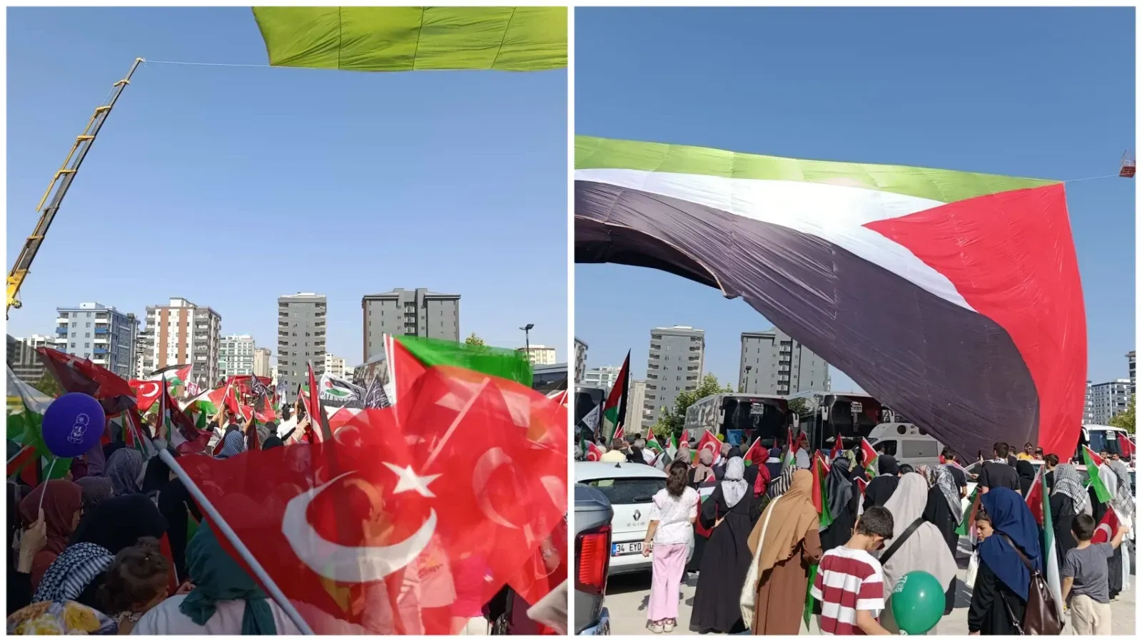 Filistin Konvoyu Şanlıurfa'da Binlerce Kişi Tarafından Karşılandı: Duygusal Anlar Yaşandı