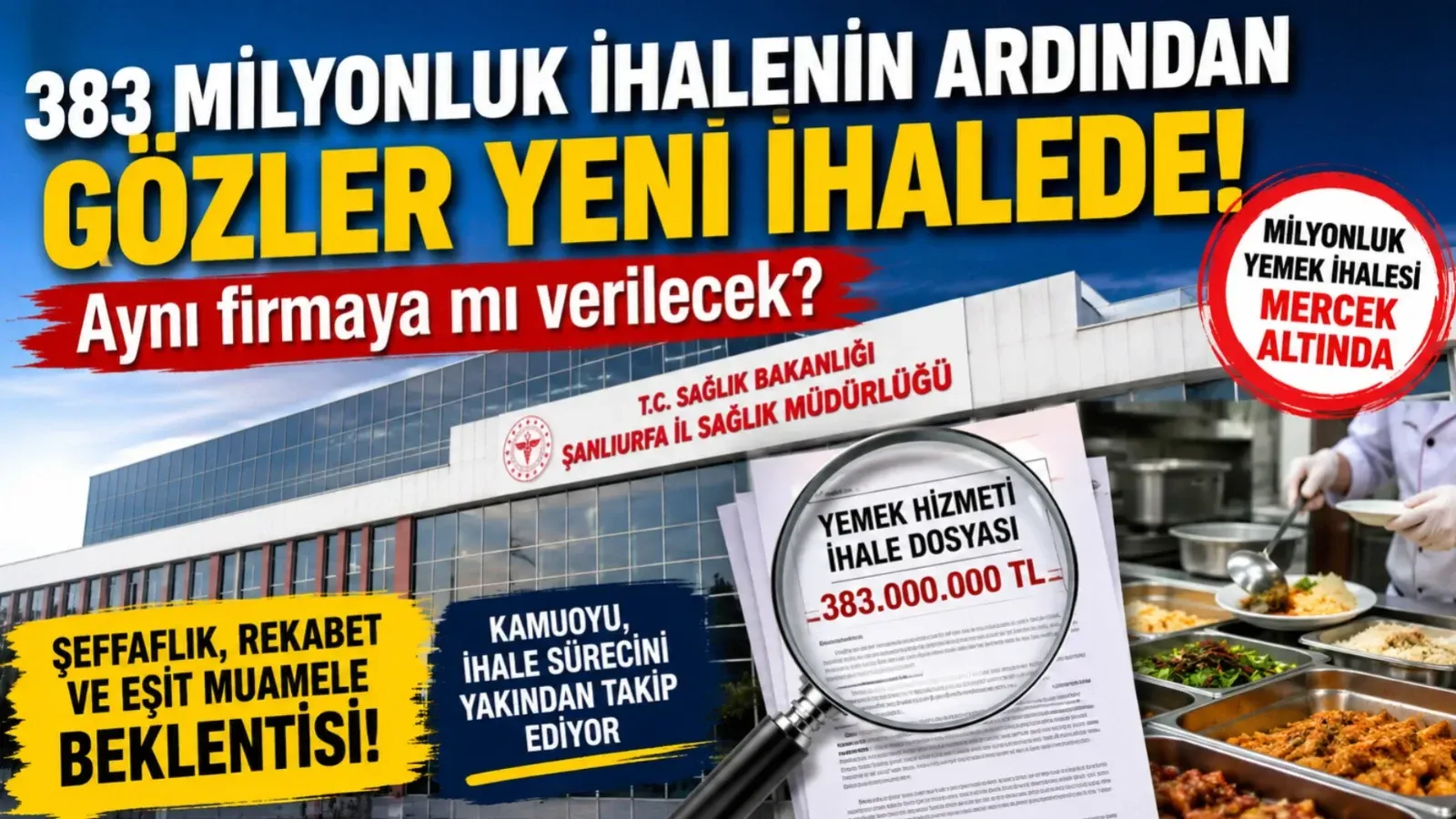 Şanlıurfa'da 383 milyonluk ihale sonrası kritik soru!